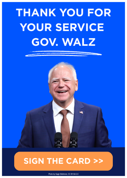 Thank you for your service Gov. Walz